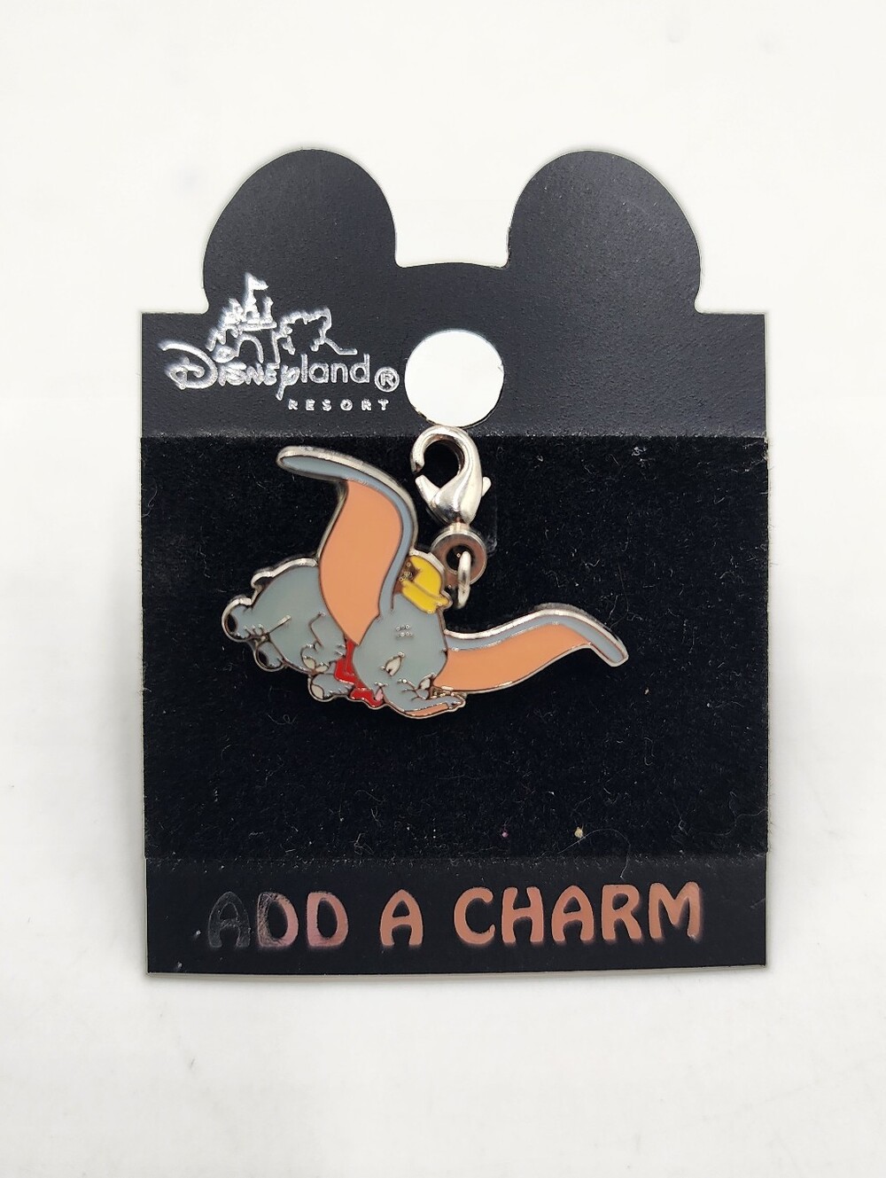 Disney Dumbo Enamel Charm Flying Elephant Silver Tone